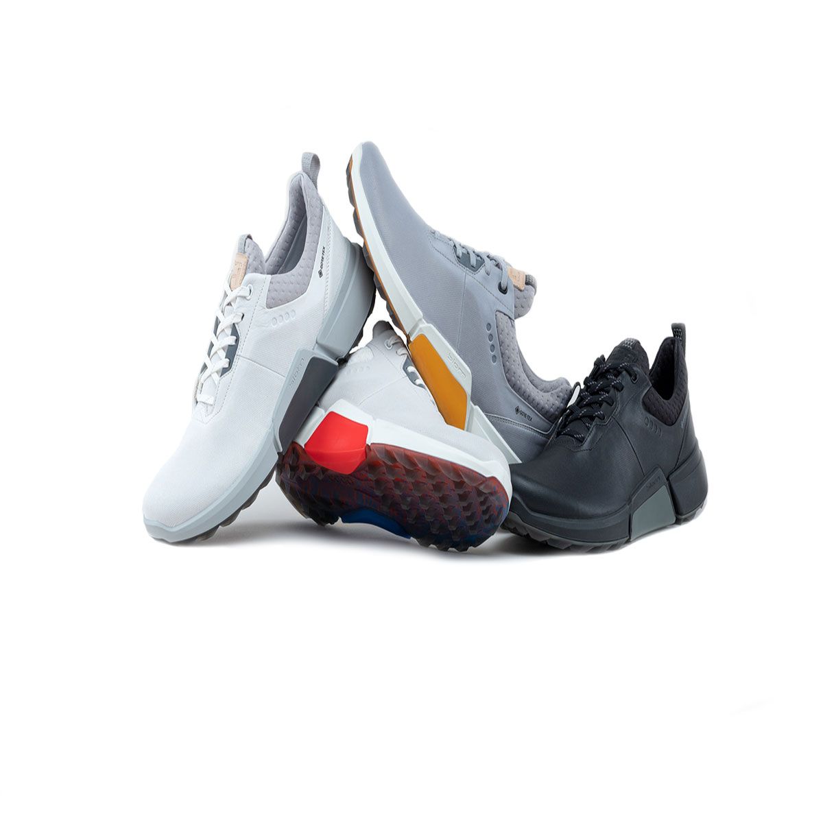 Ecco Men's Biom H4 Golf Shoes, White/Concrete